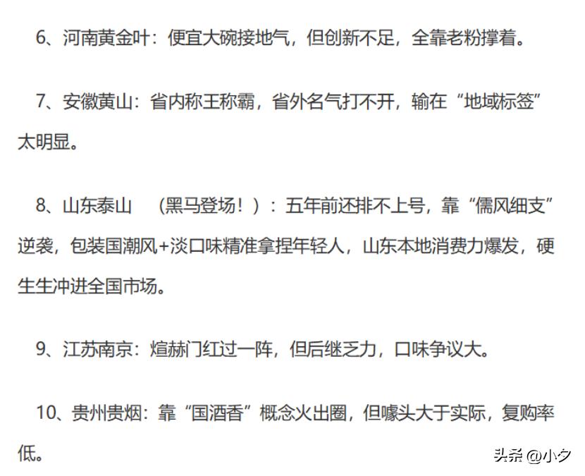 DeepSeek辣评：全国十大省份代表性香烟横评，第八名才是真正黑马插图1