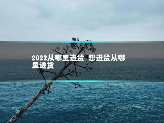 2022从哪里进货 想进货从哪里进货插图