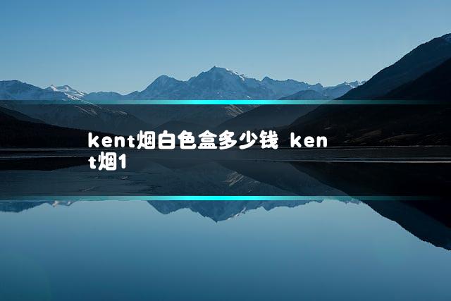 kent烟白色盒多少钱 kent烟1插图