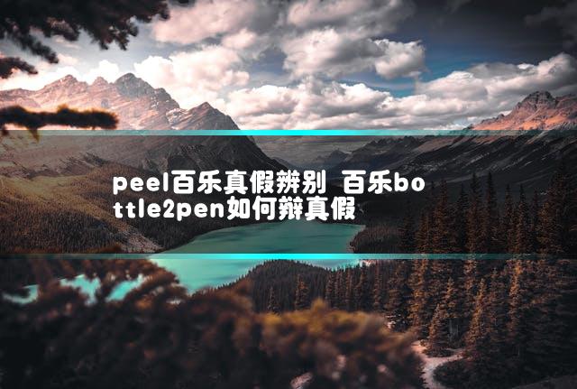 peel百乐真假辨别 百乐bottle2pen如何辩真假插图